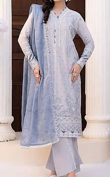 Salitex Cadet Grey Lawn Suit | Pakistani Lawn Dress in USA- Image 1