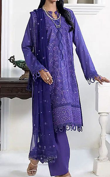 Salitex Purple Lawn Suit | Pakistani Lawn Dress in USA- Image 1