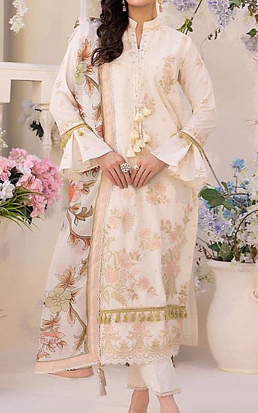Salitex Off-white Lawn Suit | Pakistani Lawn Dress in USA- Image 1