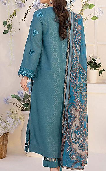 Salitex Turquoise Lawn Suit | Pakistani Lawn Dress in USA- Image 2