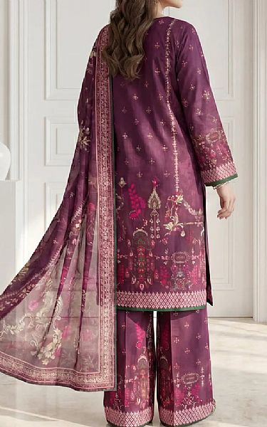 Salitex Plum Lawn Suit | Pakistani Lawn Dress in USA- Image 2
