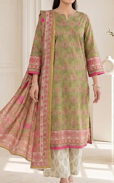 Salitex Olive Lawn Suit | Pakistani Lawn Dress in USA- Image 1