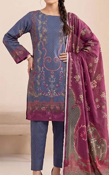 Salitex Mist Blue Lawn Suit | Pakistani Lawn Dress in USA- Image 1