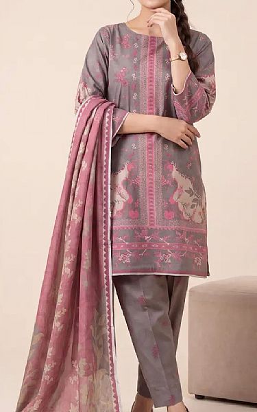 Salitex Dusty Grey Lawn Suit | Pakistani Lawn Dress in USA- Image 1