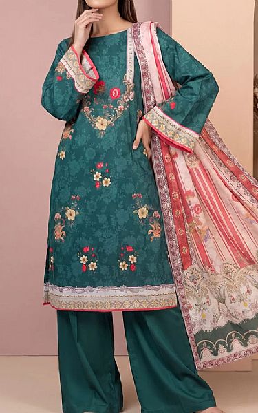 Salitex Mineral Green Lawn Suit | Pakistani Lawn Dress in USA- Image 1