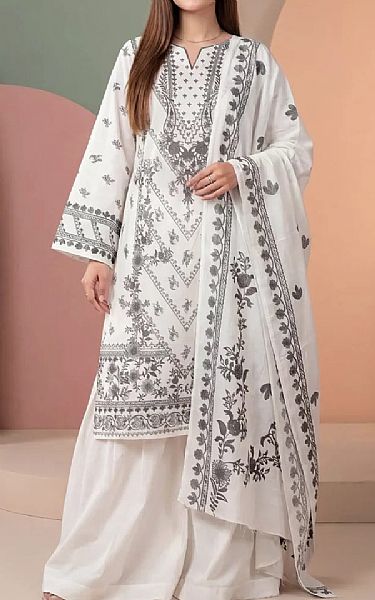 Salitex Off White Lawn Suit | Pakistani Lawn Dress in USA- Image 1