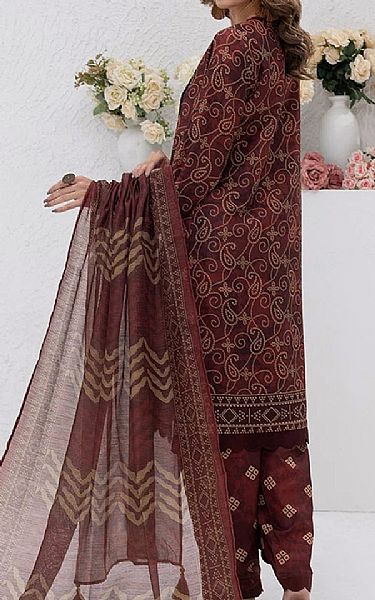 Salitex Congo Brown Lawn Suit | Pakistani Lawn Dress in USA- Image 2