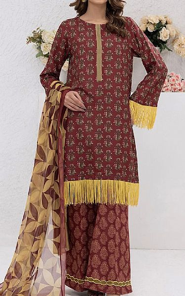 Salitex Wine Lawn Suit | Pakistani Lawn Dress in USA- Image 1