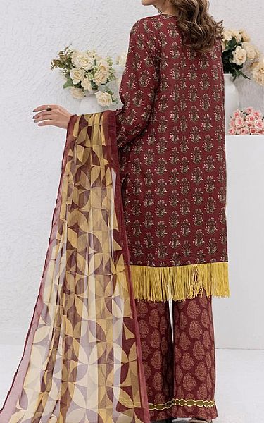 Salitex Wine Lawn Suit | Pakistani Lawn Dress in USA- Image 2