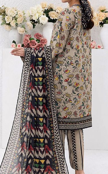 Salitex Beige Lawn Suit | Pakistani Lawn Dress in USA- Image 2