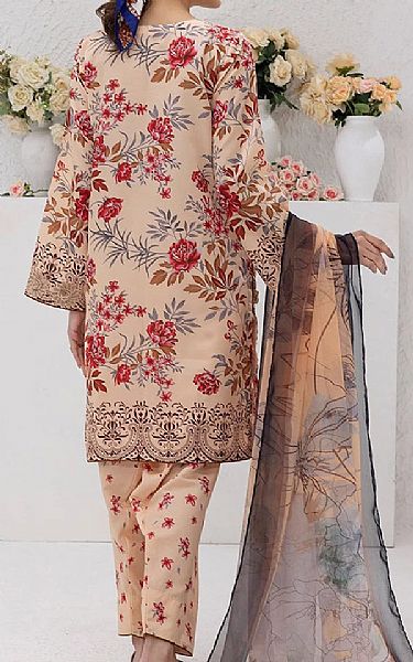 Salitex Peach Lawn Suit | Pakistani Lawn Dress in USA- Image 2