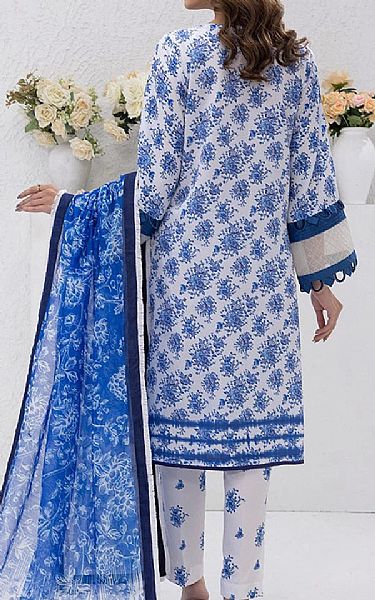 Salitex Off White/Blue Lawn Suit | Pakistani Lawn Dress in USA- Image 2