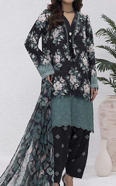 Salitex Black Lawn Suit | Pakistani Lawn Dress in USA- Image 1