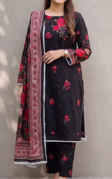 Salitex Black Lawn Suit | Pakistani Lawn Dress in USA- Image 1