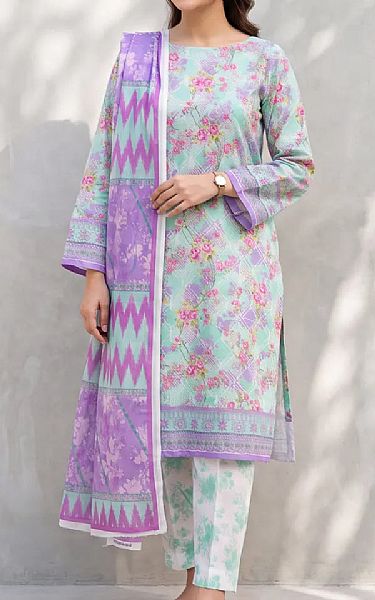 Salitex Baby Blue/Light Purple Lawn Suit | Pakistani Lawn Dress in USA- Image 1