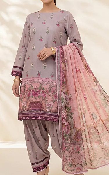 Salitex Light Mauve Lawn Suit | Pakistani Lawn Dress in USA- Image 1