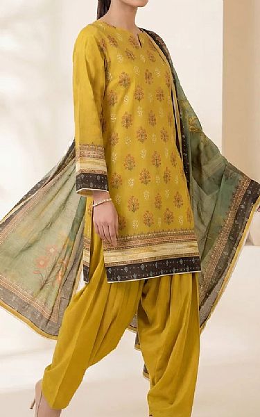 Salitex Mustard Lawn Suit | Pakistani Lawn Dress in USA- Image 1