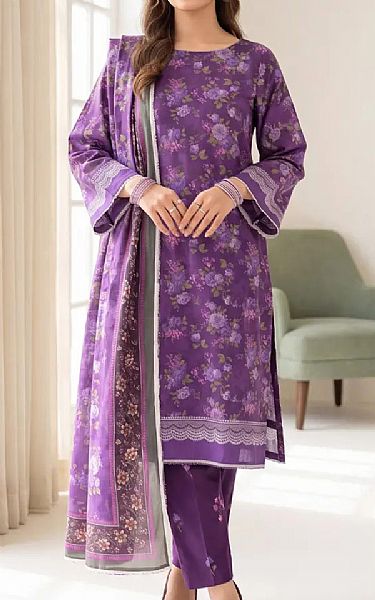 Salitex Purple Lawn Suit | Pakistani Lawn Dress in USA- Image 1