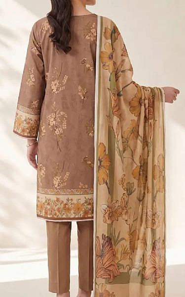 Salitex Pale Brown Lawn Suit | Pakistani Lawn Dress in USA- Image 2
