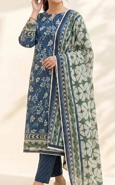 Salitex Blue Lawn Suit | Pakistani Lawn Dress in USA- Image 1
