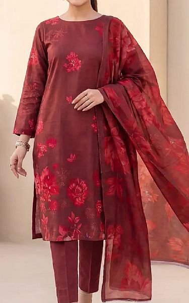 Salitex Wine Lawn Suit | Pakistani Lawn Dress in USA- Image 1