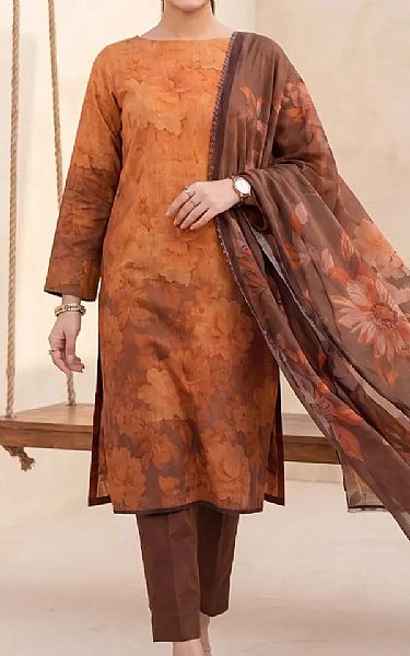 Salitex Sunrise Orange Lawn Suit | Pakistani Lawn Dress in USA- Image 1