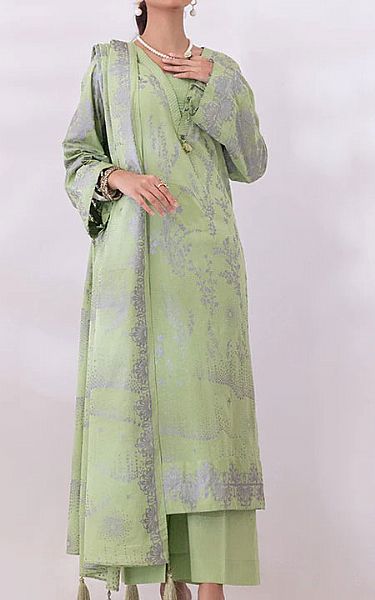 Salitex Light Green Lawn Suit | Pakistani Dresses in USA- Image 1