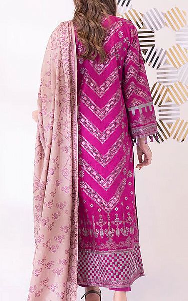 Salitex Shocking Pink Lawn Suit | Pakistani Dresses in USA- Image 2