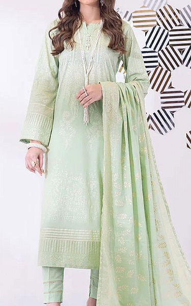 Salitex Tea Green Lawn Suit | Pakistani Dresses in USA- Image 1