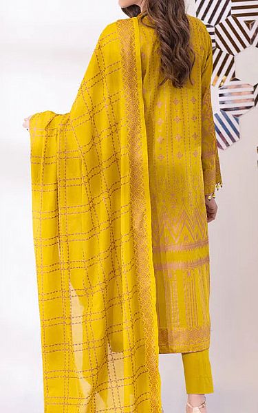 Salitex Golden Yellow Lawn Suit | Pakistani Dresses in USA- Image 2
