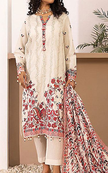 Salitex Off-white Lawn Suit | Pakistani Lawn Dress in USA- Image 1