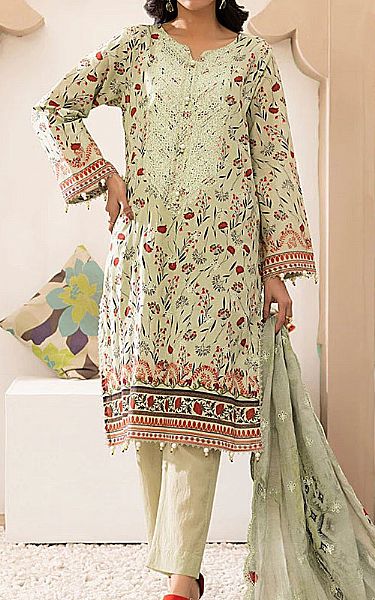 Salitex Light Green Lawn Suit | Pakistani Lawn Dress in USA- Image 1