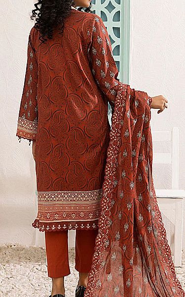 Salitex Auburn Red Lawn Suit | Pakistani Lawn Dress in USA- Image 2