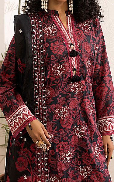 Salitex Black/Maroon Lawn Suit | Pakistani Lawn Dress in USA- Image 2