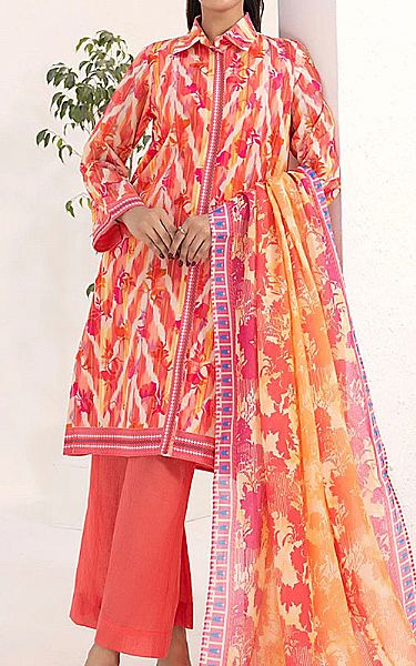 Salitex Coral Lawn Suit | Pakistani Lawn Dress in USA- Image 1