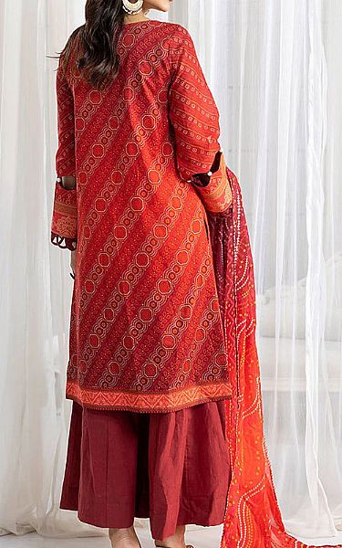 Salitex Rust Lawn Suit | Pakistani Lawn Dress in USA- Image 2