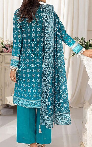 Salitex Turquoise Lawn Suit | Pakistani Lawn Dress in USA- Image 2