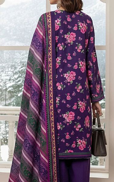 Salitex Purple Khaddar Suit | Pakistani Winter Dresses in USA- Image 2