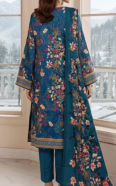 Salitex Denim Blue Khaddar Suit | Pakistani Winter Dresses in USA- Image 2