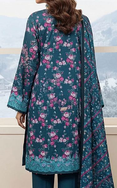 Salitex Teal Khaddar Suit | Pakistani Winter Dresses in USA- Image 2