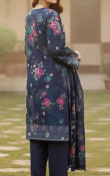Salitex Navy Khaddar Suit | Pakistani Winter Dresses in USA- Image 2