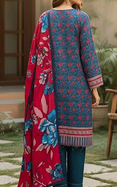Salitex Teal Khaddar Suit | Pakistani Winter Dresses in USA- Image 2