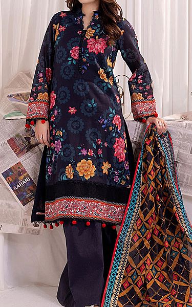 Salitex Navy Blue Lawn Suit | Pakistani Lawn Dress in USA- Image 1
