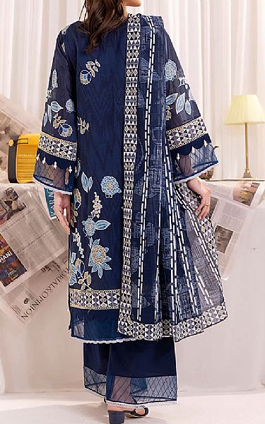 Salitex Navy Lawn Suit | Pakistani Lawn Dress in USA- Image 2