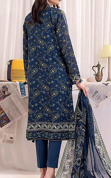 Salitex Denim Blue Lawn Suit | Pakistani Lawn Dress in USA- Image 2