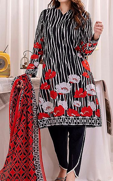 Salitex Black Lawn Suit | Pakistani Lawn Dress in USA- Image 1