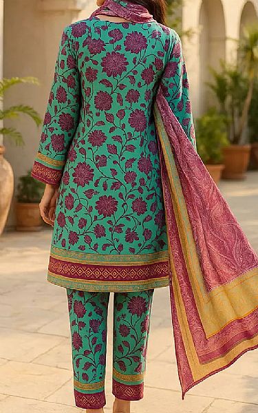 Salitex Turquoise Lawn Suit | Pakistani Lawn Dress in USA- Image 2