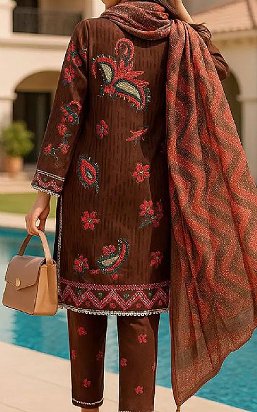 Salitex Brown Lawn Suit | Pakistani Lawn Dress in USA- Image 2