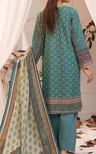 Salitex Turquoise Khaddar Suit | Pakistani Winter Dresses in USA- Image 2