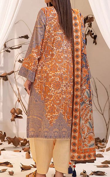 Salitex Peach Khaddar Suit | Pakistani Winter Dresses in USA- Image 2